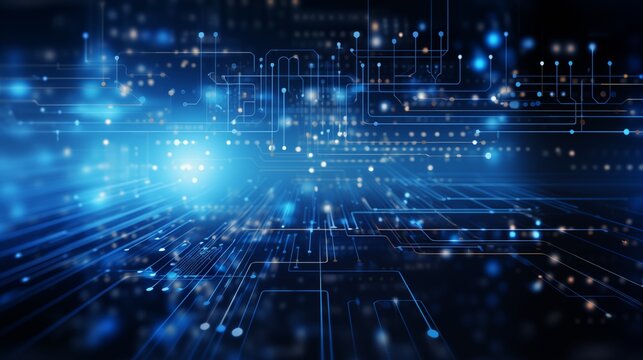 Modern abstract blue technology background