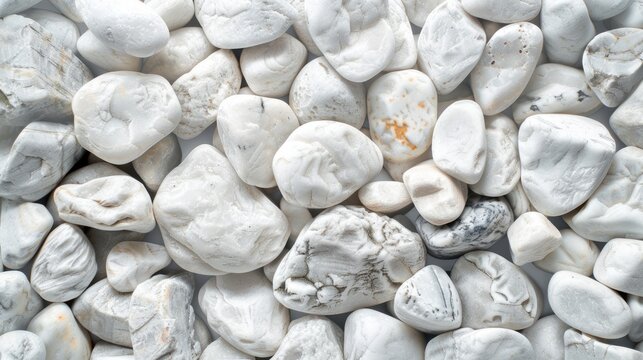 closeup image of White pebbles background