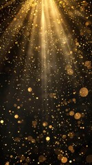 Obraz premium background of spotlights with golden particles