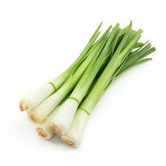 leek on a white background сreated with Generative Ai