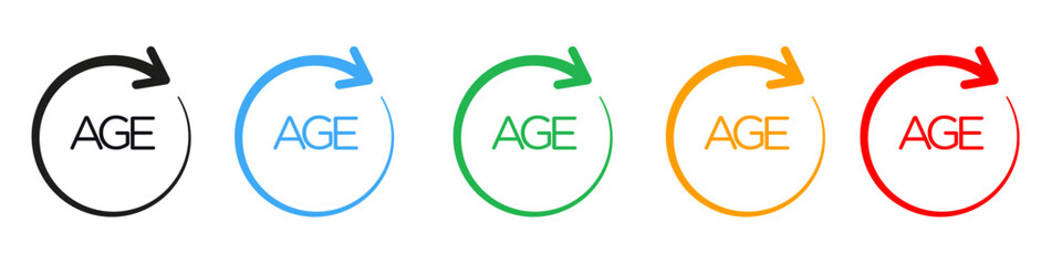 Age icon mark in filled style