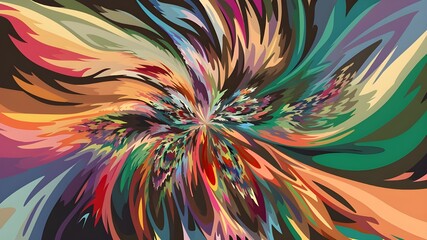 abstract art and brightly colored wallpaper