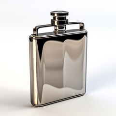 flask on a white background сreated with Generative Ai