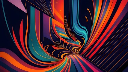 a wallpaper with vivid colors and abstract art