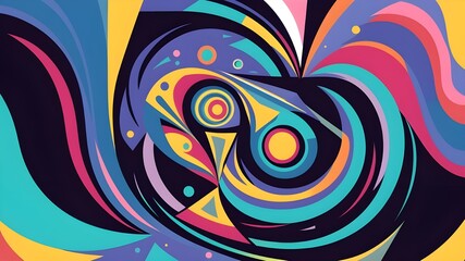 An abstract artwork wallpaper with a colorful theme
