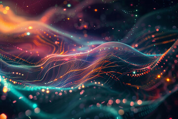 abstract technology particles mesh background