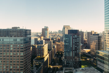 Manhattan landscape with residential and office buildings