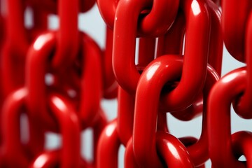 Striking Red chain texture. Abstract design metal. Generate Ai