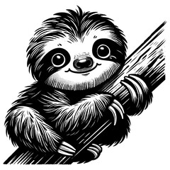 Baby Sloth Linocut