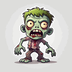 Cute Zombie Cartoon Design Very Cool