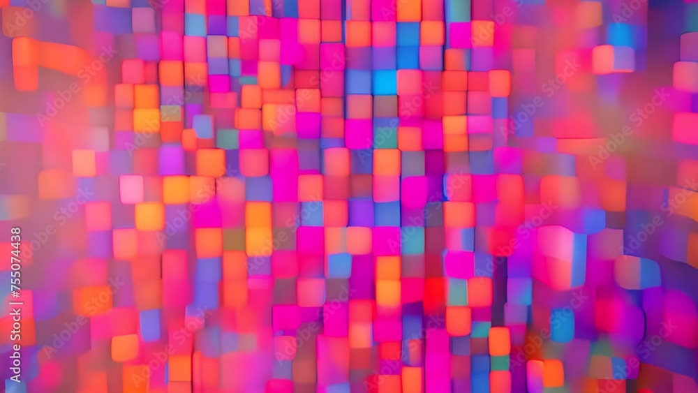 Poster vibrant colorful squares background generative ai