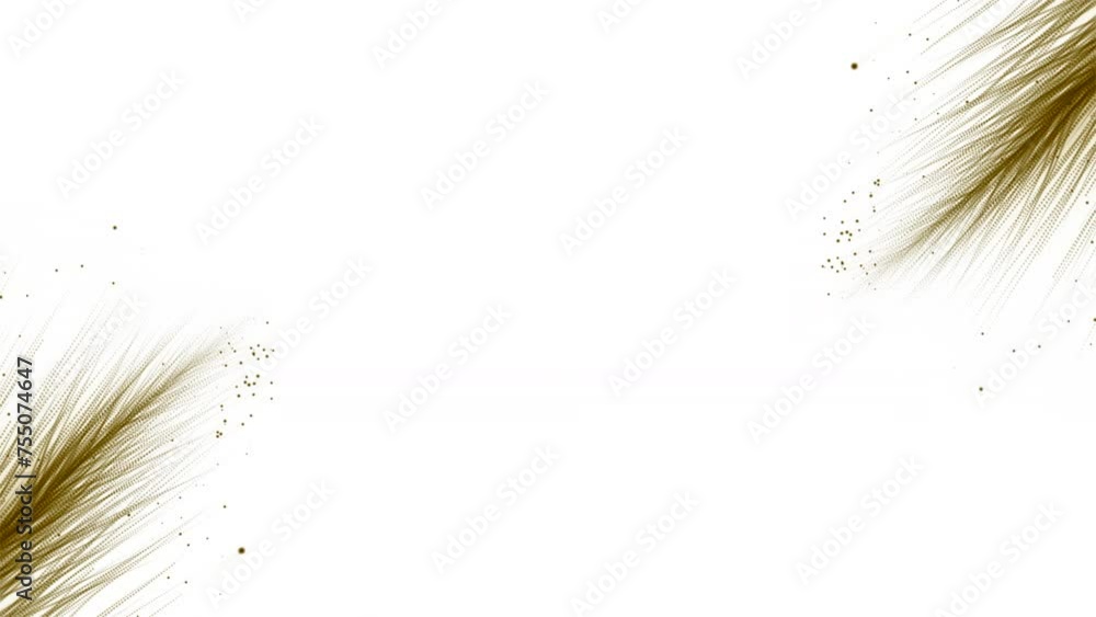 Poster abstract delicate feathers created by many narrow lines. motion. flying particles and sketch like dr