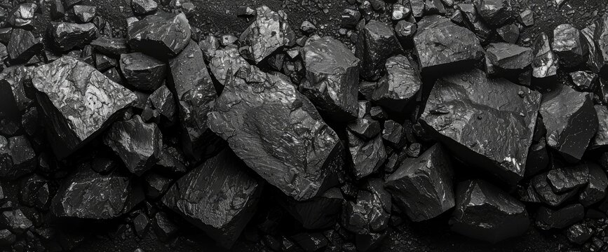 Coal Black Geometric Background, Design llustration Background