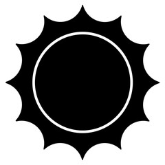 Simple sun illustration with transparent background. Line art, clipart, icon, object, shape, symbol, etc. PNG with transparent background. Design elements for websites and other graphics. - obrazy, fototapety, plakaty