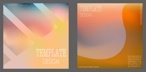 Colorful gradient with blur. Template for the cover of a catalog, brochure, booklet, poster, banner. The title page of the printed edition