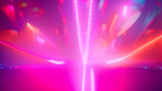 Dance Music Colorful Lights Shine Brightly in the Dark Generative AI