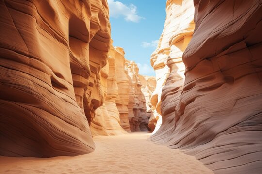 Majestic Desert Canyon and Towering Sandstone Isolated on Transparent Background