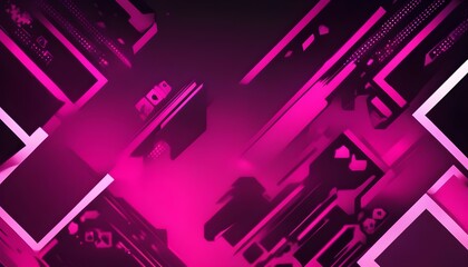 Abstract gaming black and magenta gradient background wallpaper, neon vibrant colors, gaming concept. - obrazy, fototapety, plakaty