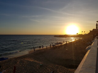 Deslumbrante P&ocirc;r do Sol na Praia do Farol da Barra, Salvador