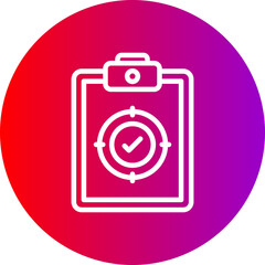 Target Line Gradient Circle Icon