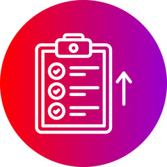 Fototapeta premium Upload Line Gradient Circle Icon