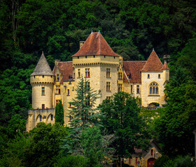 Fototapeta na wymiar Old castle surrounded by a lush forest