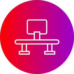 Stand Line Gradient Circle Icon