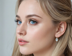 Obraz premium Close-up portrait of a young pretty girl