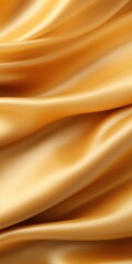 Golden silk satin smooth yellow background luxury drapery grainy gradient texture. Silk fabric. Luxury premium rich. Matte shimmer. Christmas, birthday, anniversary. Template.