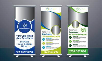 Multipurpose Use Roll Up Banner Teamplate, Signage Standee X Banner Design