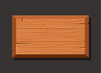 Wooden boards isolated set. Vector design element cartoon illustration