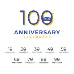 Anniversary Number Design For Greeting Celebrate