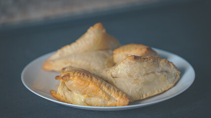 Homemade baking. Puff pastry. Puff pastries
