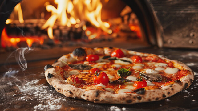 Wood-Fired Pizza in an Italian