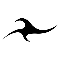 Neo tribal Gothic Y2K sharp elements, abstract vector icon shape