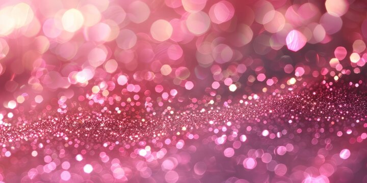 A pink background filled with sparkling lights and blur, creating a dazzling and mesmerizing effect.