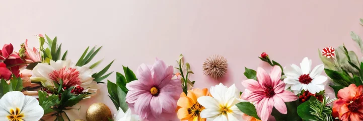 Foto op Aluminium spring crocus flowers. background with flowers. Card template with empty © JaroslawBokotei 