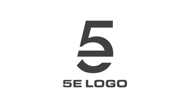 5e modern creative unique minimal vector logo template