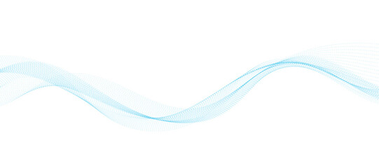Abstract vector background with blue wavy lines. Blue wave background. Blue lines vector illustration. Curved wave. Abstract wave element for design.