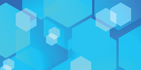 Abstract blue hexagon background. Modern geometric shape design. Futuristic technology concept.eps10