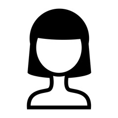 Woman hairstyle icon