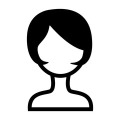 Woman hairstyle icon