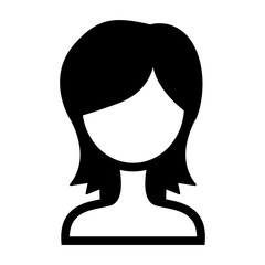 Woman hairstyle icon