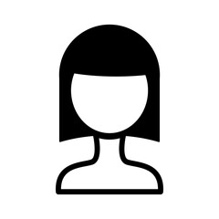 Woman hairstyle icon