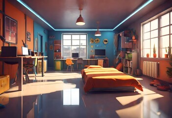 interior of hotel room