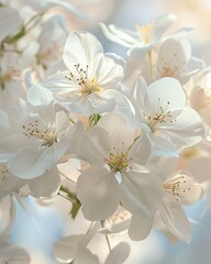 Cherry blossoms in spring, close-up. Nature background. Beautiful blooming apple tree in spring time. Soft focus. Apple blossom. Spring flowers. Nature background. 