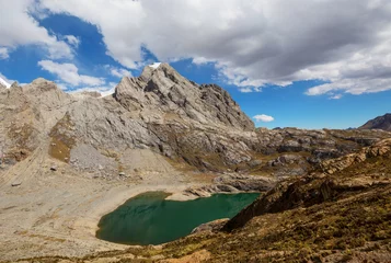 Wandcirkels aluminium Lake in Cordillera © Galyna Andrushko