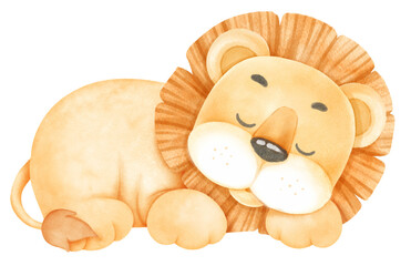 Cute Lion Sleeping