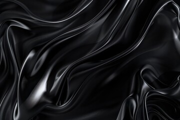 Fototapeta premium A black background with multiple wavy lines extending across the image.