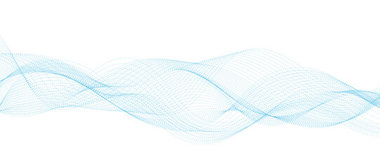 Abstract vector background with blue wavy lines. Blue wave background. Blue lines vector illustration. Curved wave. Abstract wave element for design.
